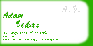 adam vekas business card